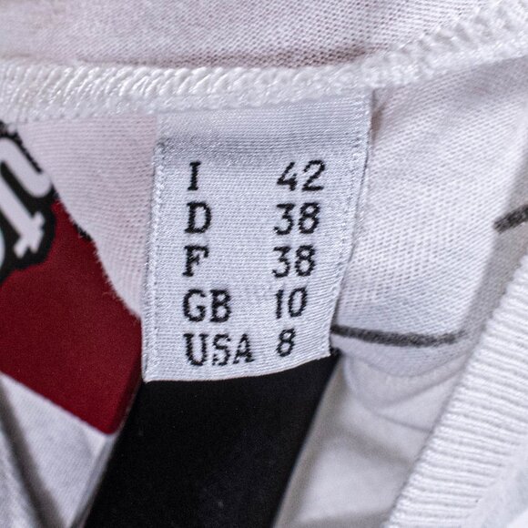 Moschino Boutique T-Shirt Spell Out Size 8 Womens Designer - Picture 8 of 10